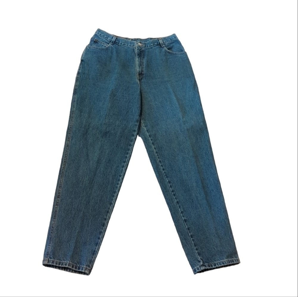 Vtg 80s / 90s Gitano high rise tapered cotton blue denim jeans. W 34" L 32" - Picture 9 of 11